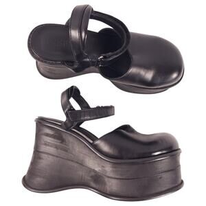 Current Mood Just For Kicks Platform Wedge Black Sz 8